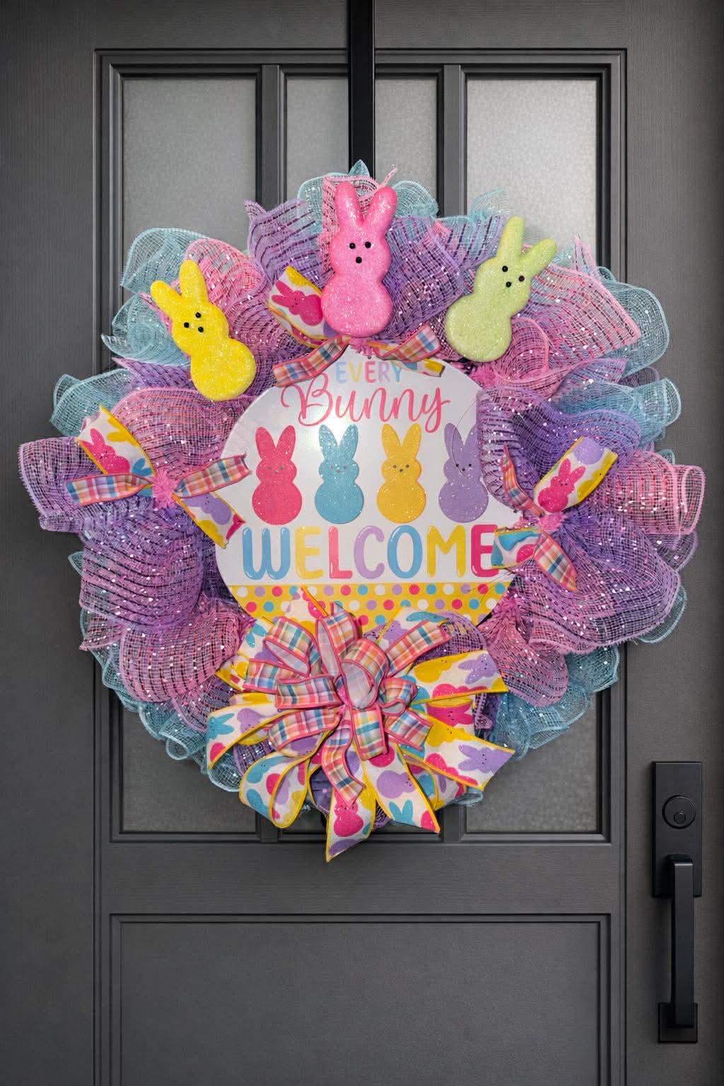 Every Bunny Welcome Easter Wreath