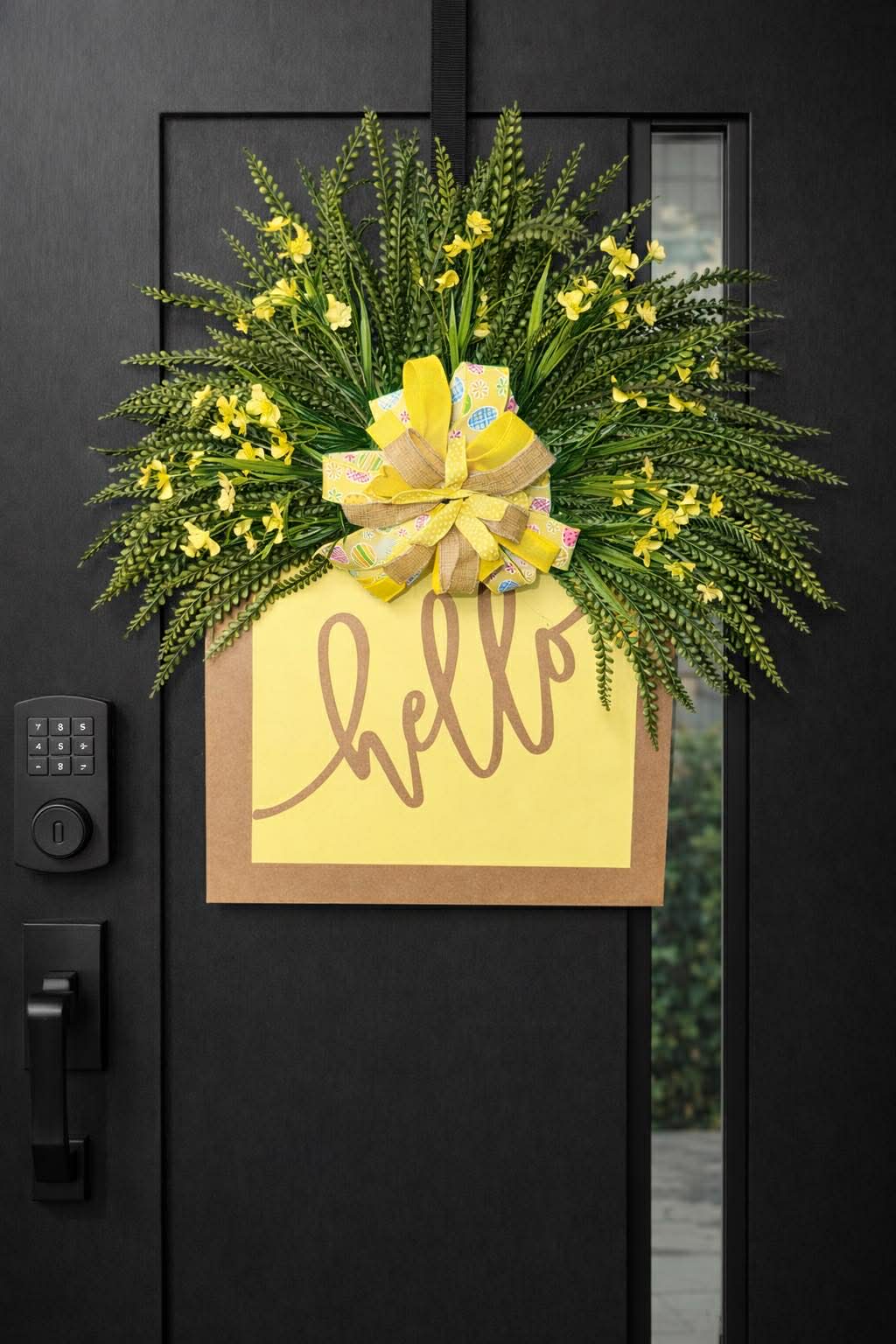 Sunny Bunny Spring Hello Door Sign