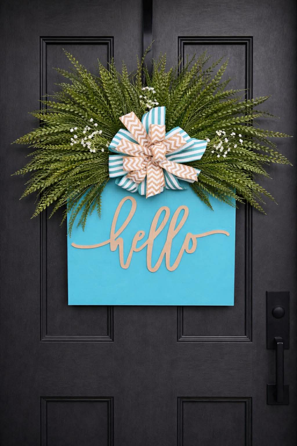 Hello Greenery Door Hanger