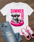 Summer Vibes Cow Graphic T-Shirt – Hot Pink Summer Tee | Cute Highland Cow Shirt
