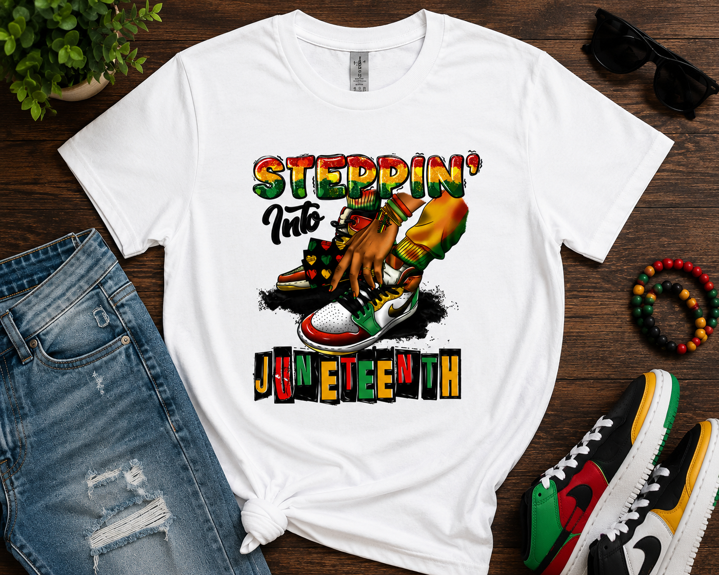 Steppin’ Into Juneteenth Graphic Tee