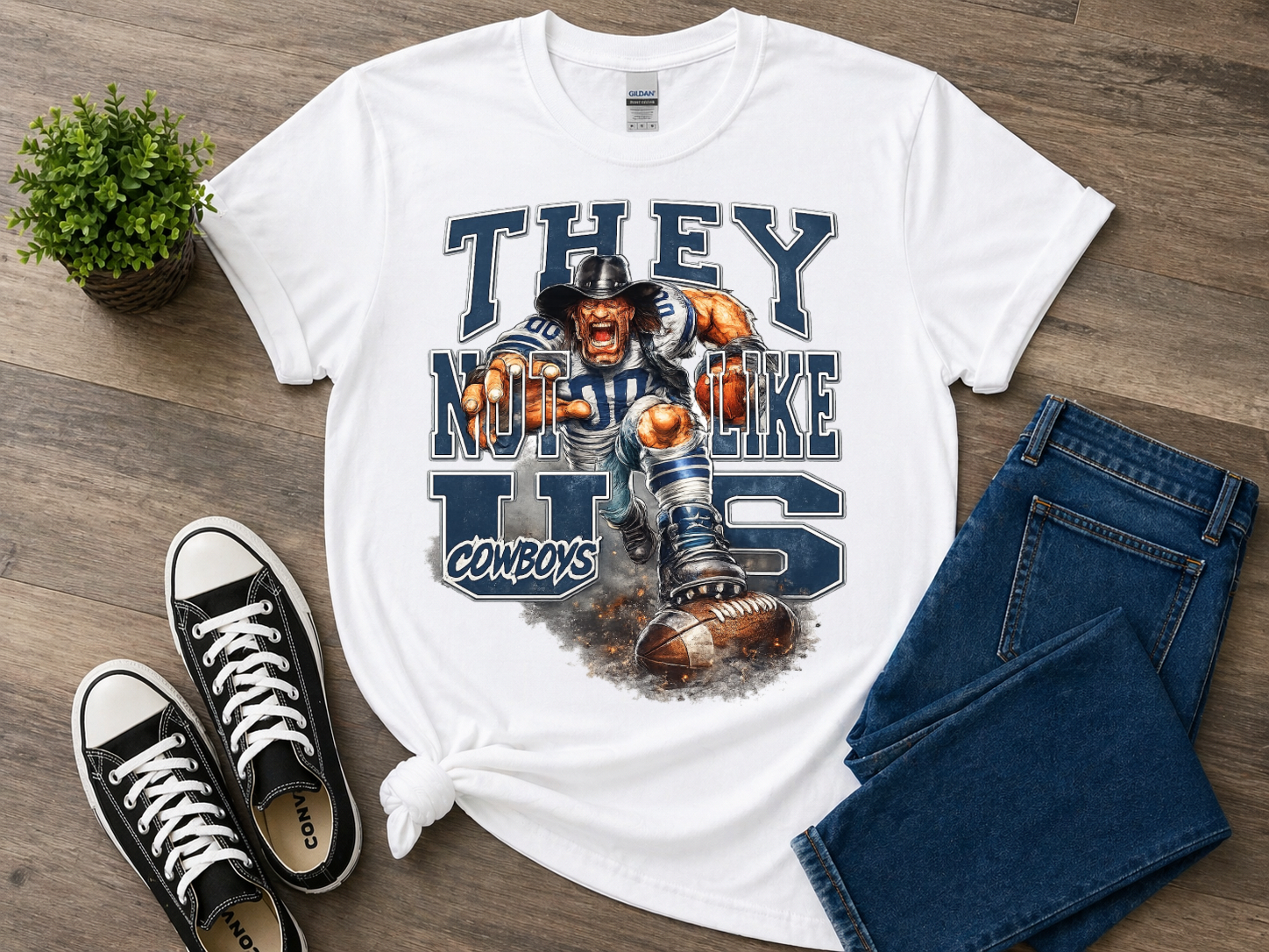 They Not Like Us” Cowboys-Inspired Football Graphic Tee – Game Day Shirt🏈